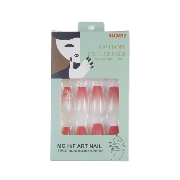 Art nails with elegant ombre and floral pattern Stornfield