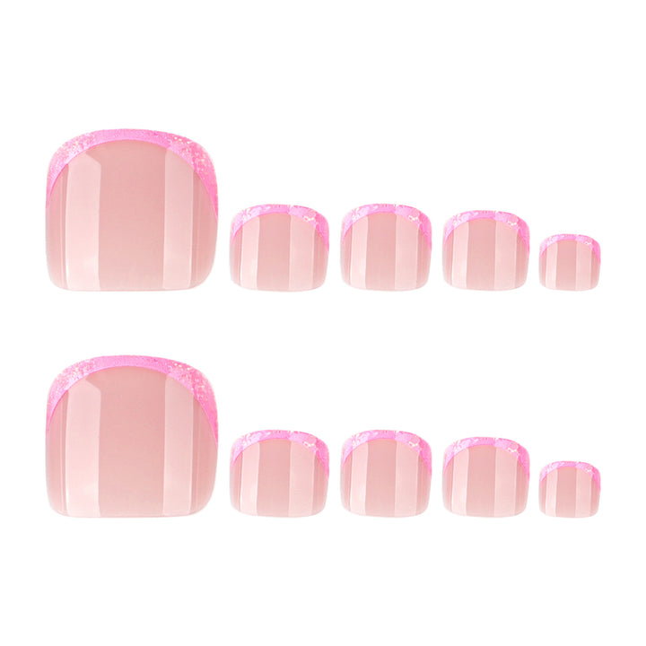 Artistic toenail art with glittering fringe Stornfield