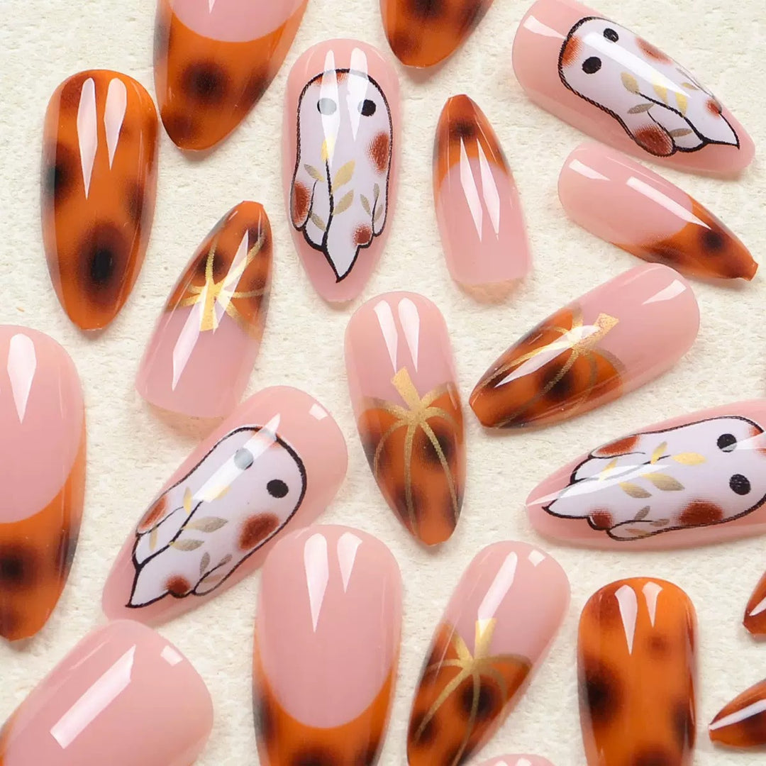 Nail art set with elegant owl motifs and animal accents Stornfield