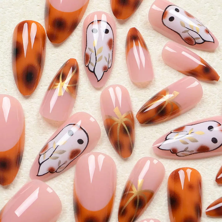 Nail art set with elegant owl motifs and animal accents Stornfield