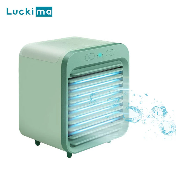 Unisex one size ultra-compact personal microclimate cooler cube for the desk with refillable water tank adjustable air guide vanes whisper-quiet USB-powered fan Stornfield