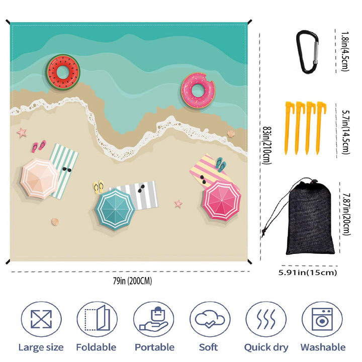 Large Portable Beach Mat Stornfield