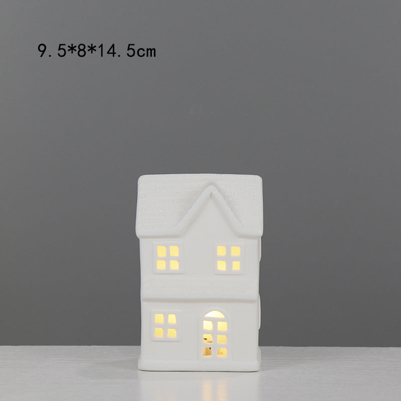 Decorative House-Shaped Ceramic Night Light Stornfeild
