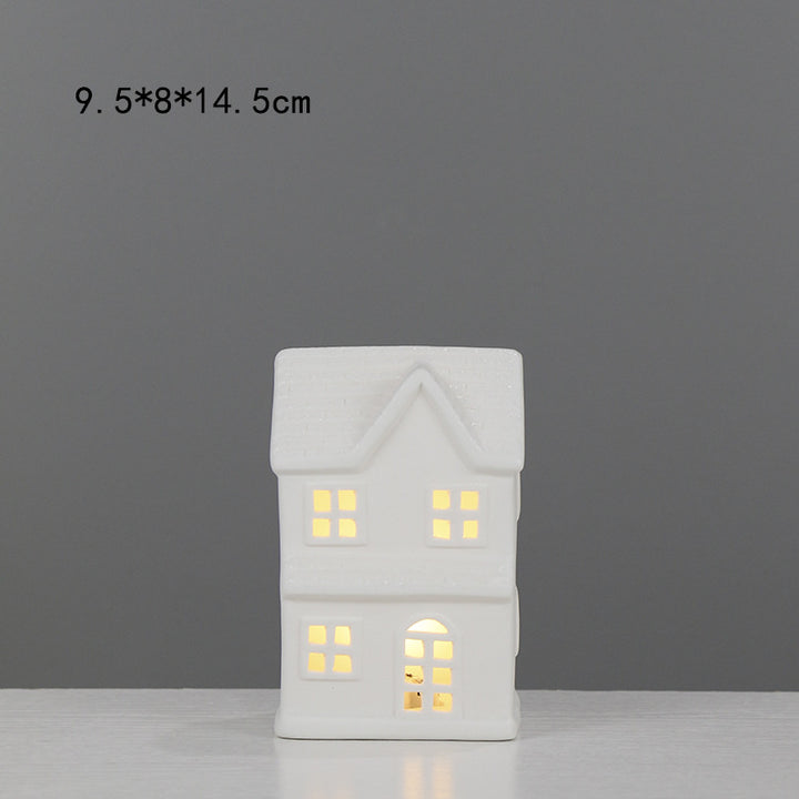Decorative House-Shaped Ceramic Night Light Stornfeild