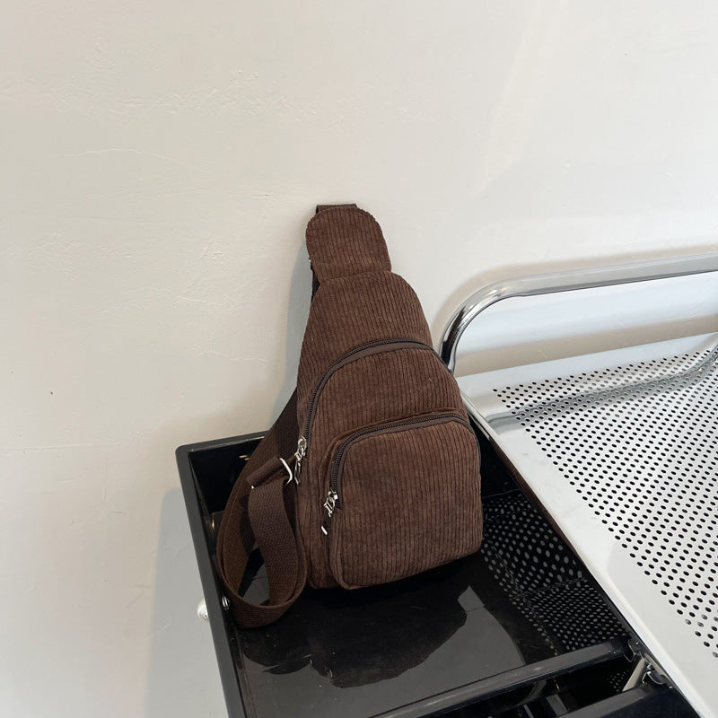 WoMulti-Compartment Corduroy Sling Bag Stornfield