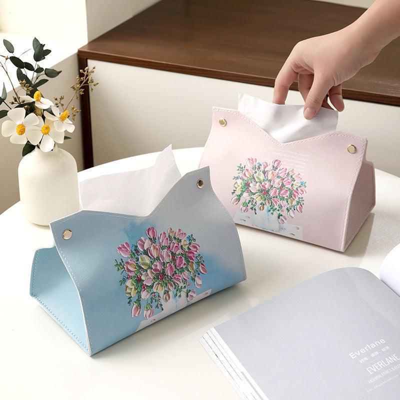 Decorative Floral Design Tissue Box Cover Stornfield