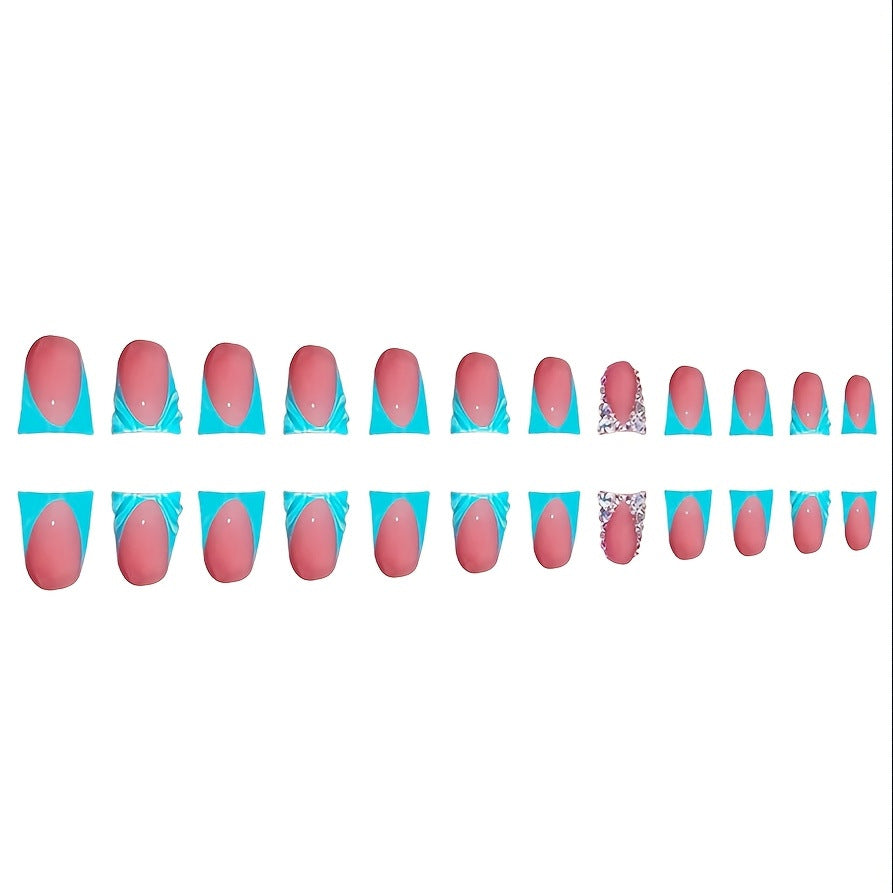Decorative Crystal-Embellished Press-On Nails Stornfield