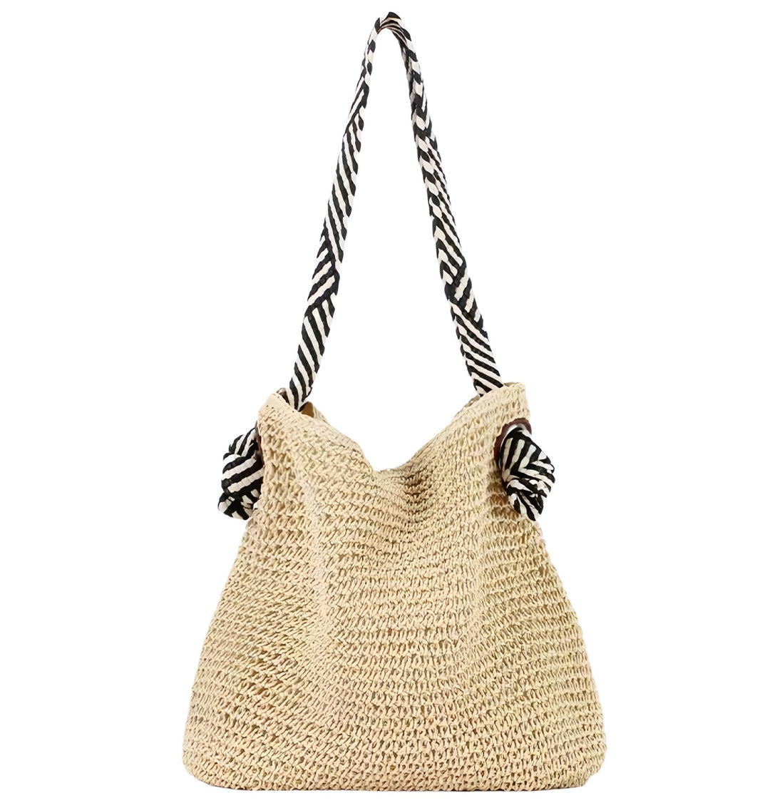 Handmade bucket bag with modern stripe pattern Stornfield