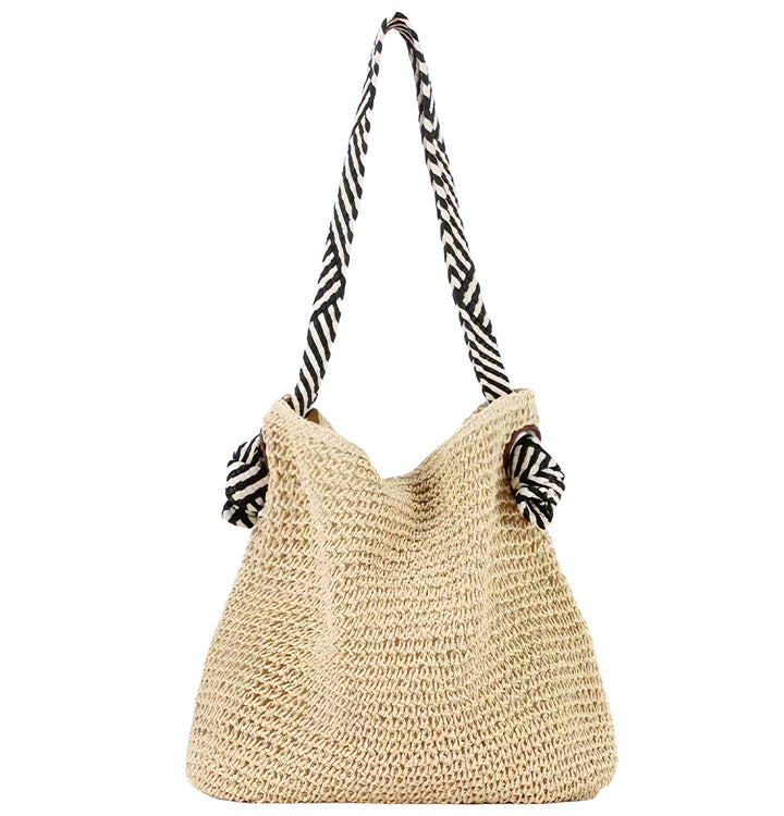 Handmade bucket bag with modern stripe pattern Stornfield