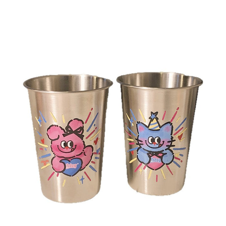 Stainless Steel Drinking Cup with Playful Character Design Stornfield