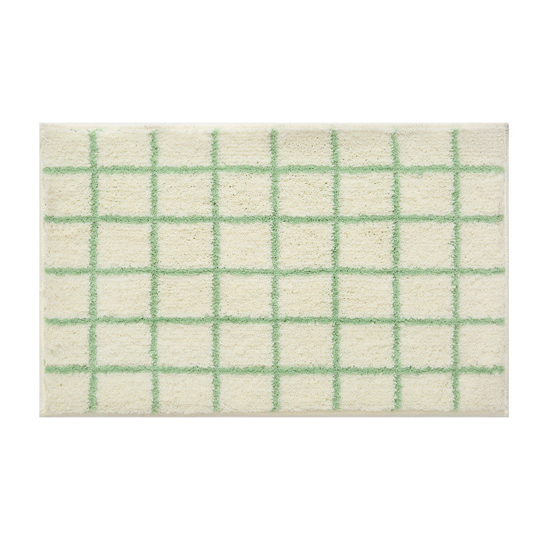Soft Plush Grid Pattern Bath Mat