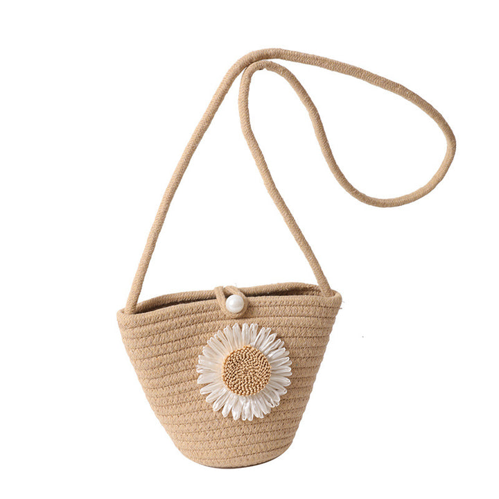 Floral Accent Handcrafted Shoulder Bag