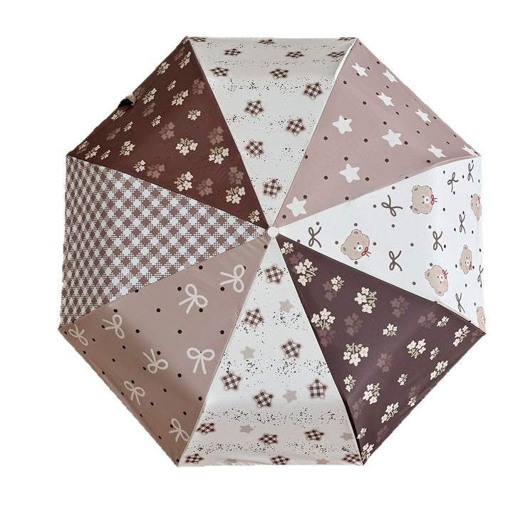 Women's Folding Umbrella with Exclusive Patchwork Design Stornfield