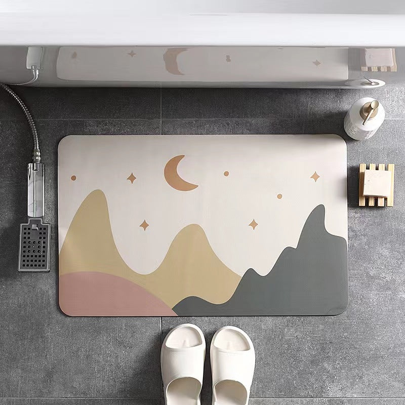 Abstract Landscape Bath Mat Stornfield
