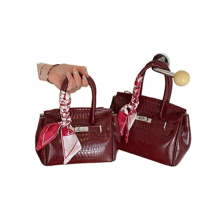 Elegant Crocodile Embossed Handbag Stornfield