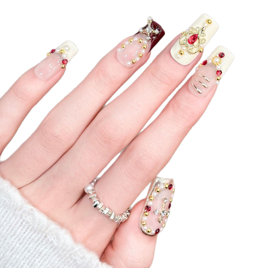 Elegant Decorative Press-On Nail Set