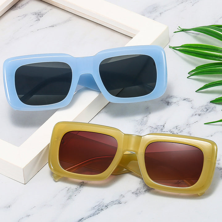 Women oversized sunglasses with square frame and transparent design Stornfield