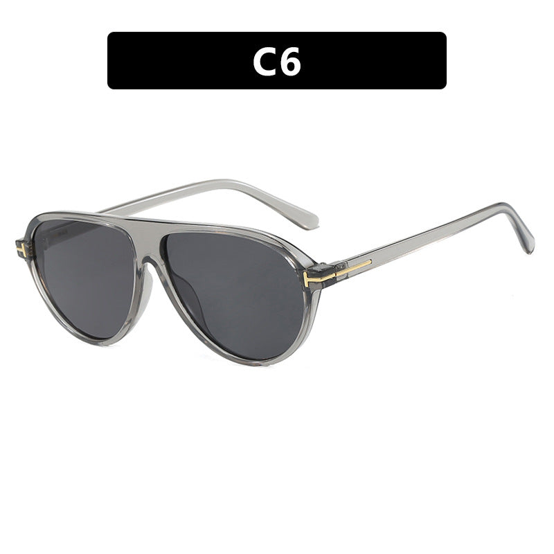 Women's trendy oversized sunglasses with elegant metal frame and UV protection Stornfield