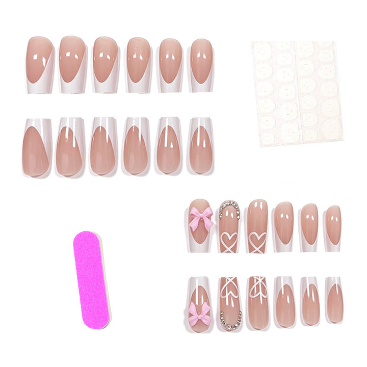 Decorative Heart Design Acrylic Nail Enhancements Stornfield