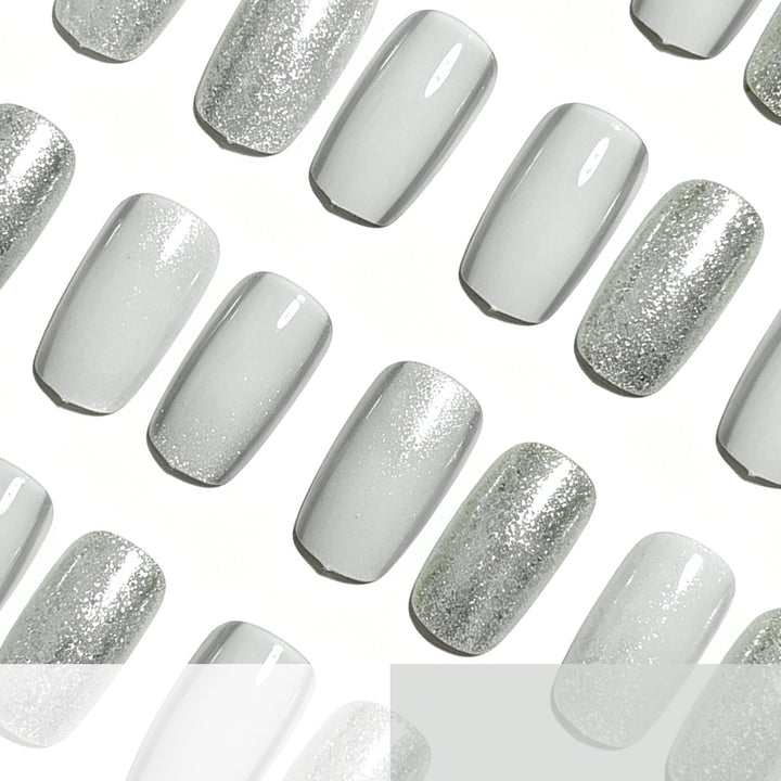 Elegant Glittery Acrylic Nail Extensions Stornfield