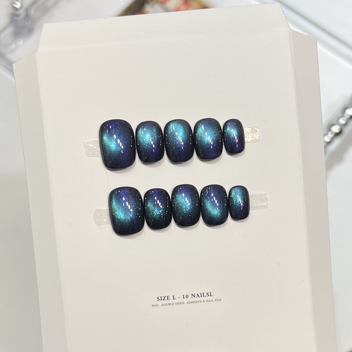 Iridescent Galaxy Press-On Nail Set
