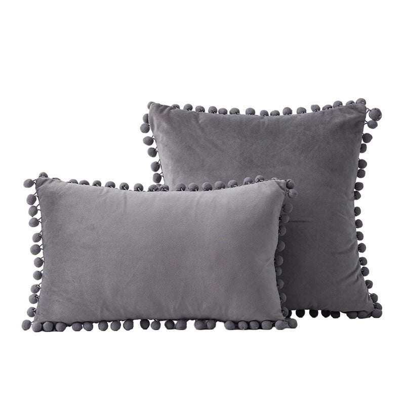 Decorative Pom-Pom Accent Pillow