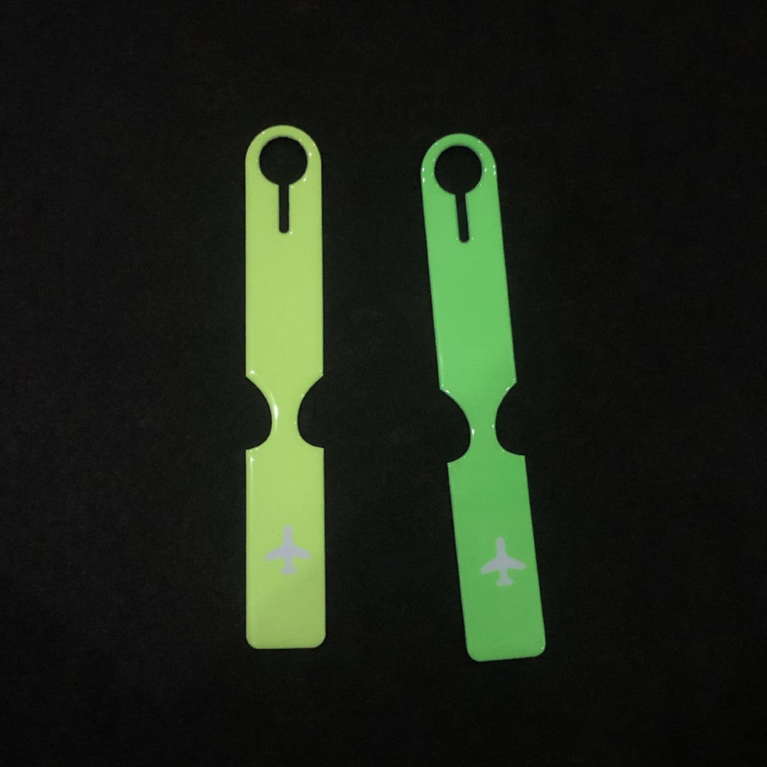 silicone airplane luggage tag with keyring clip and reflective travel ID strap Stornfield