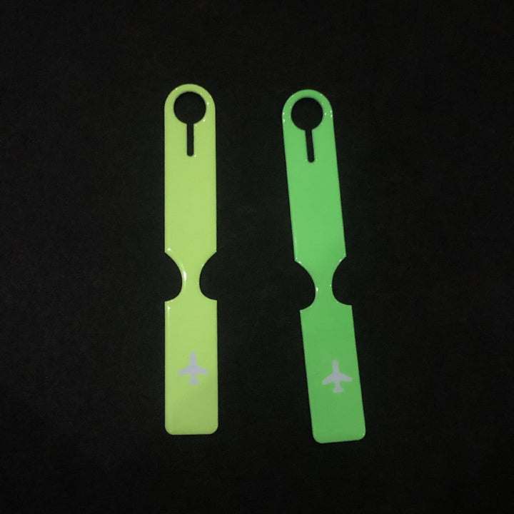 silicone airplane luggage tag with keyring clip and reflective travel ID strap Stornfield