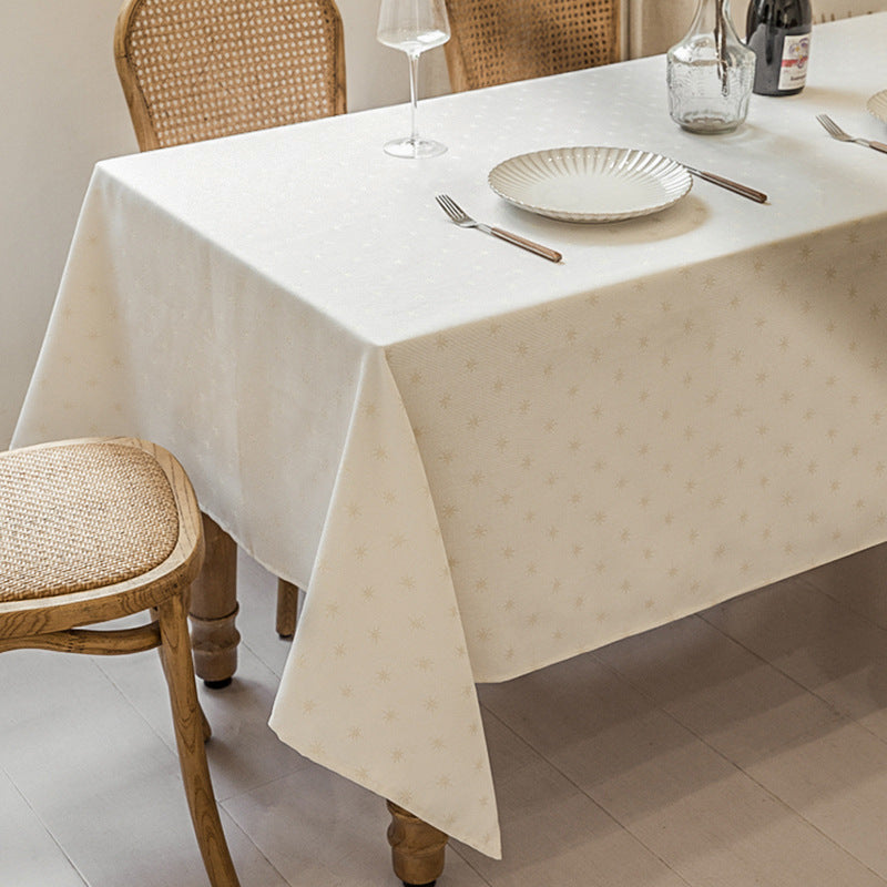 Woven jacquard tablecloth with diamond relief and easy-care cotton blend Stornfield