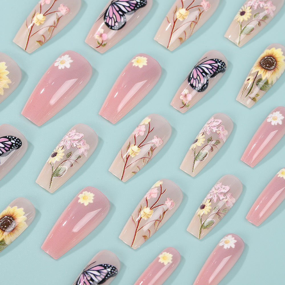 Art nails with floral and summer motifs Stornfield
