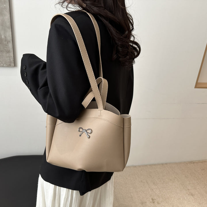 Elegant Bow Accent Handheld Tote Bag Stornfield
