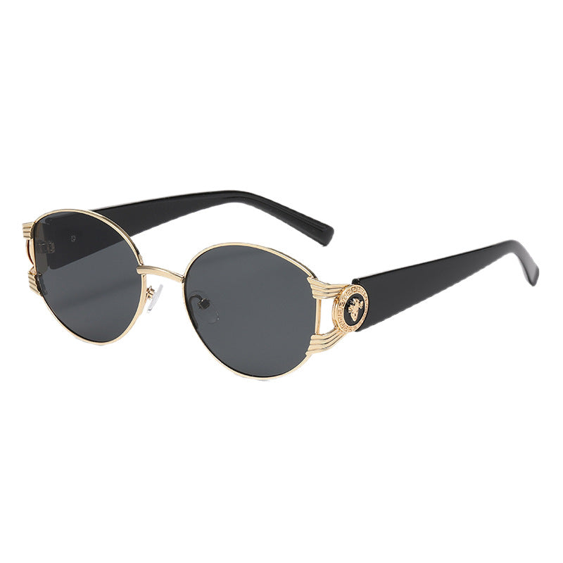 Ladies elegant sunglasses with luxurious metal frame and mirrored lenses Stornfield