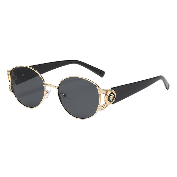 Ladies elegant sunglasses with luxurious metal frame and mirrored lenses Stornfield