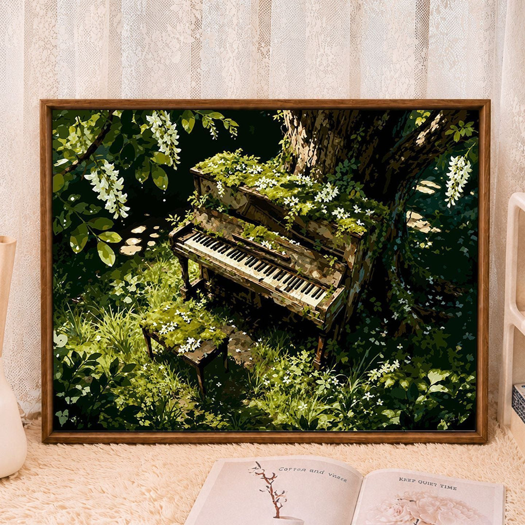Rustic Piano-Themed Wall Art Canvas Stornfield