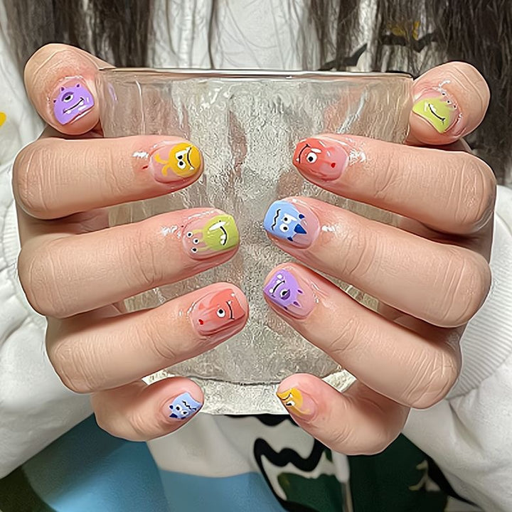 Whimsical Character-Themed Press-On Nail Set