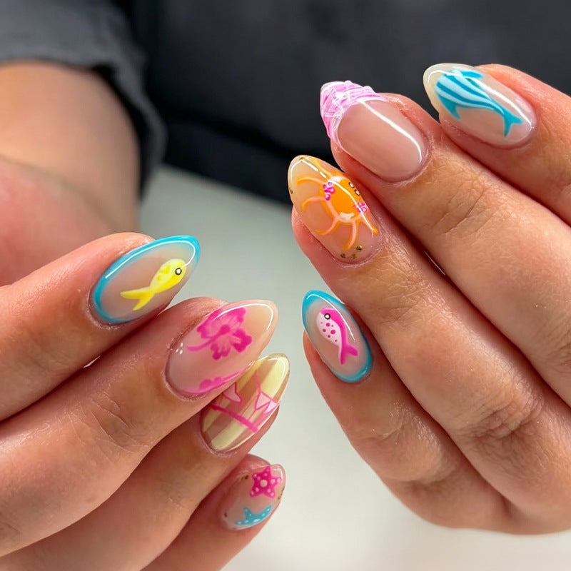 Artificial Nail Set with Maritime Motifs Stornfield