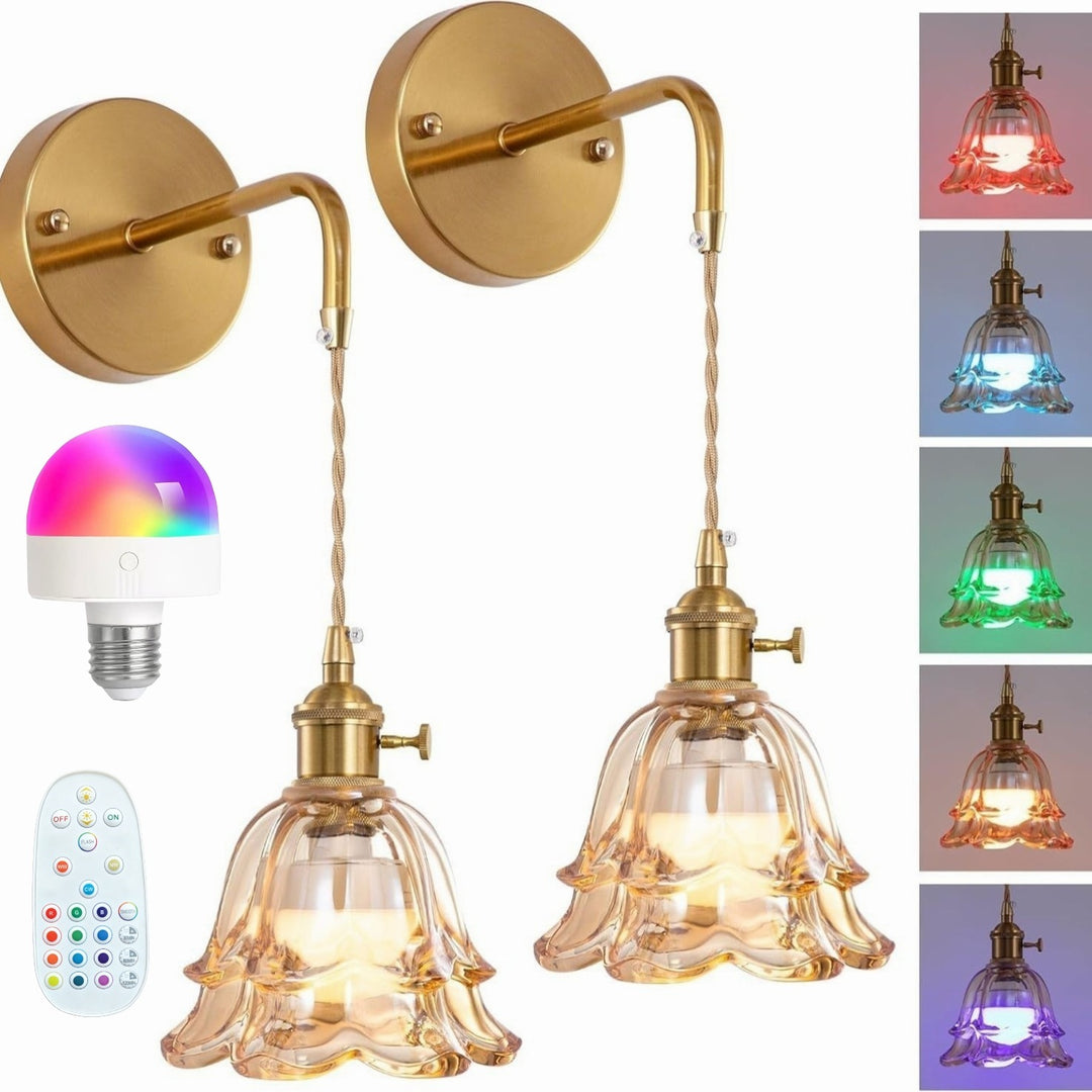 Vintage Glass Pendant Light