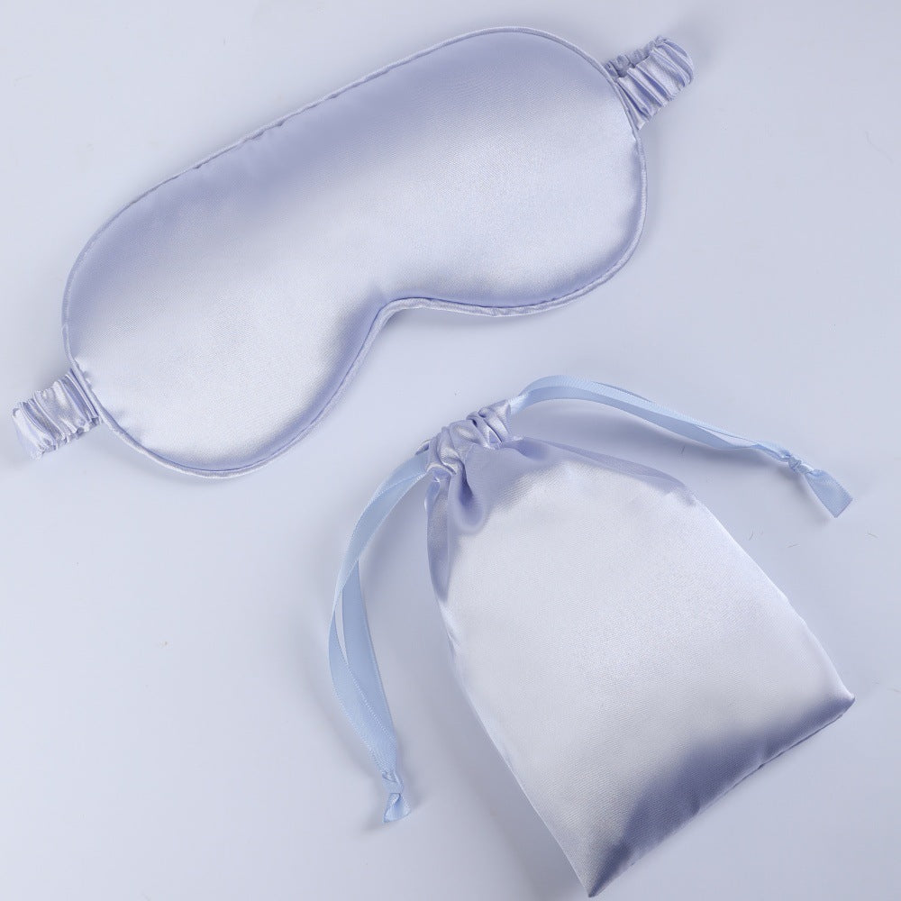 Women's nano silk sleep mask with padded eye area, adjustable elastic band, and storage pouch Stornfield