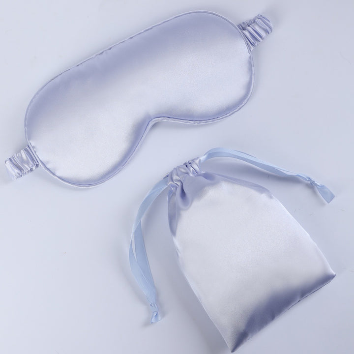 Women's nano silk sleep mask with padded eye area, adjustable elastic band, and storage pouch Stornfield
