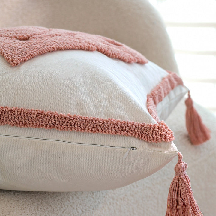 Playful decorative cushion with heart design