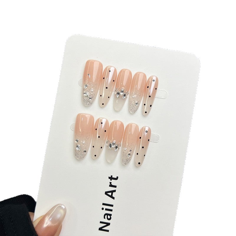Elegant Rhinestone-Accented Press-On Nail Tips