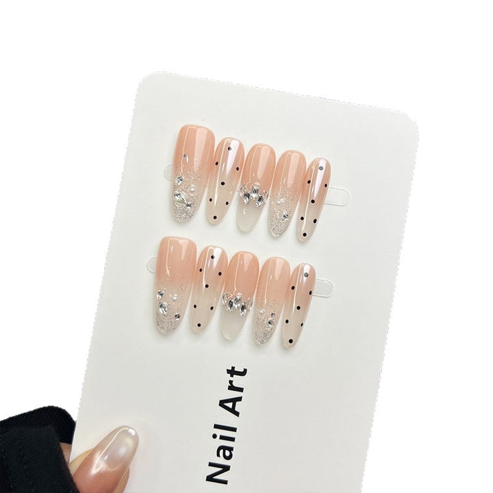 Elegant Rhinestone-Accented Press-On Nail Tips