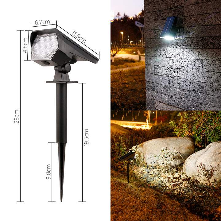 Adjustable Solar LED Landscape Spotlight Stake Stornfield