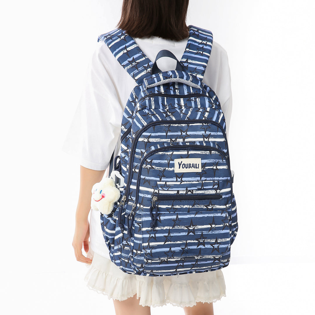 Fun Star-Patterned School Backpack Stornfield