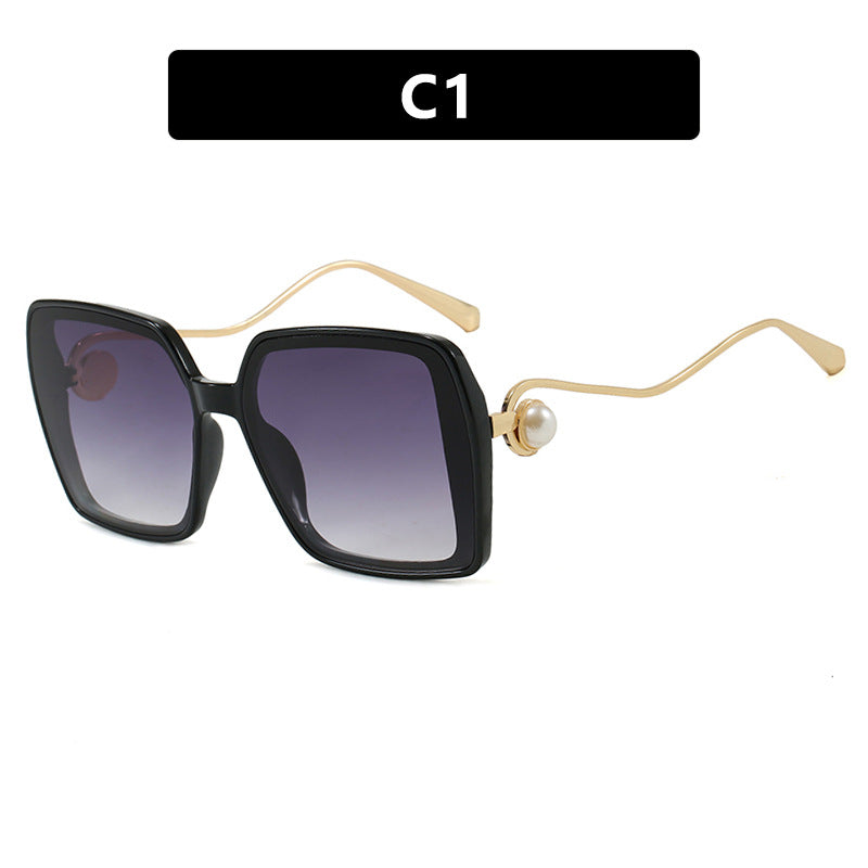 Women's fashionable square glasses with elegant metal frame and unique accents Stornfield