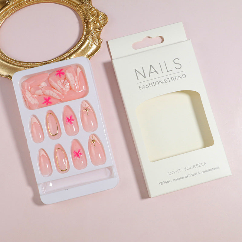 Elegant Floral Design Press-On Nails Set Stornfield
