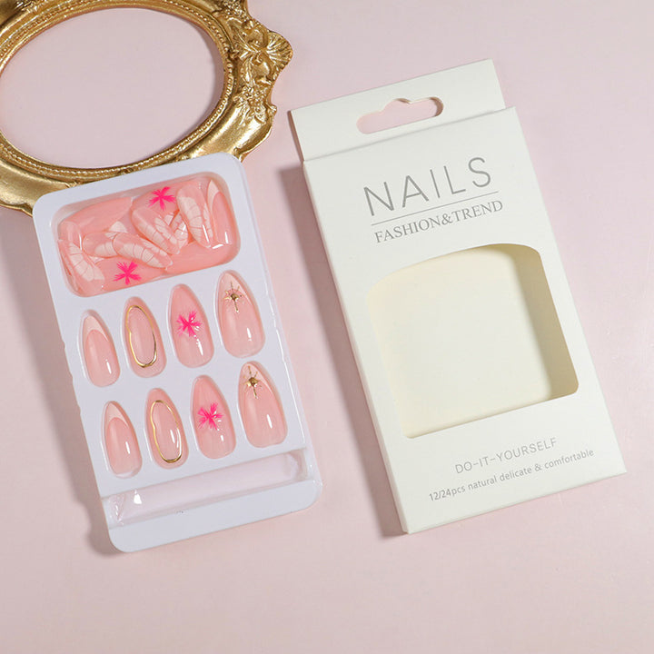 Elegant Floral Design Press-On Nails Set Stornfield