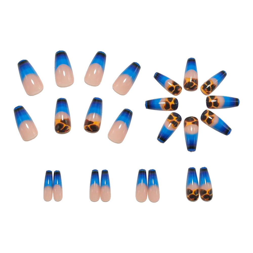 Artificial Nails in Modern Ombre Design with Animal Accents Stornfield