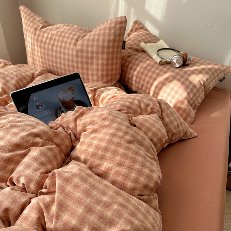Cozy Gingham Duvet Cover Set