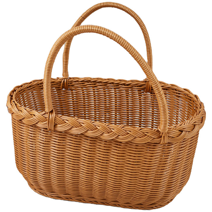 Handwoven Storage Basket with Braided Handles Stornfield